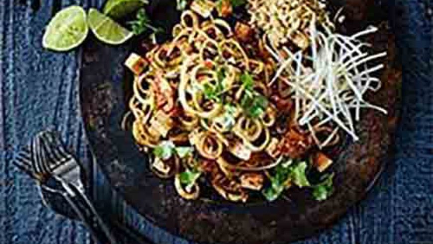 Kimchi and Zucchini Pad Thai